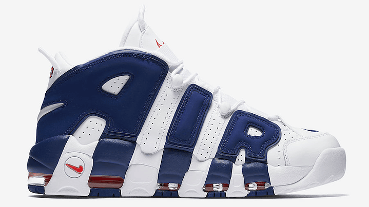 Nike more uptempo white deep royal blue 3