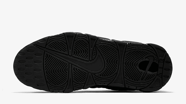 Nike more uptempo triple black reflective 3