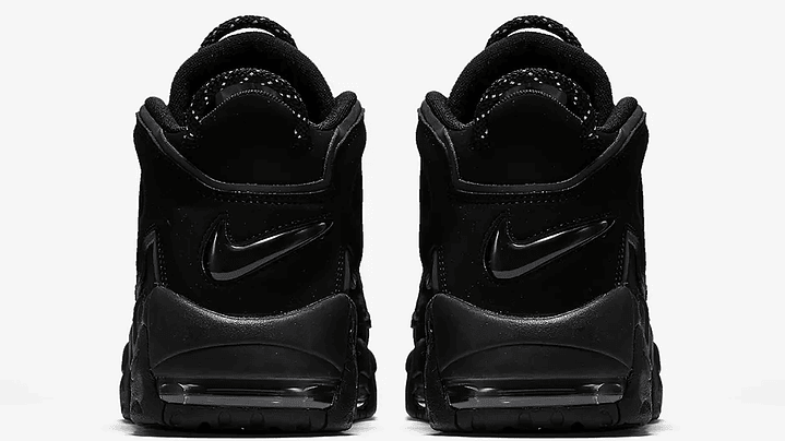 Nike more uptempo triple black reflective 4