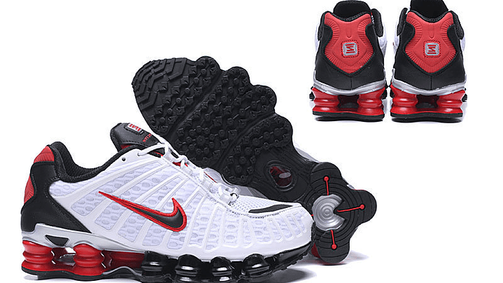 Nike shox TL white black red 3