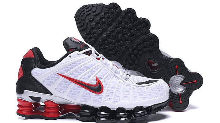 Nike shox TL white black red 2