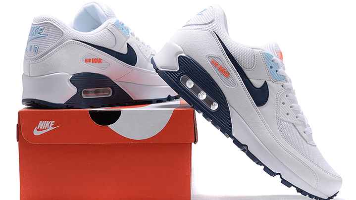 Air max 90 sail navy blue crimson 4