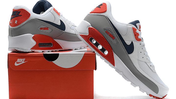 Air max 90 white/red/grey 2