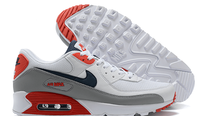 Air max 90 white/red/grey 3