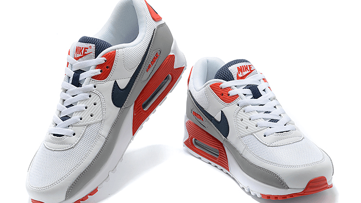 Air max 90 white/red/grey 5