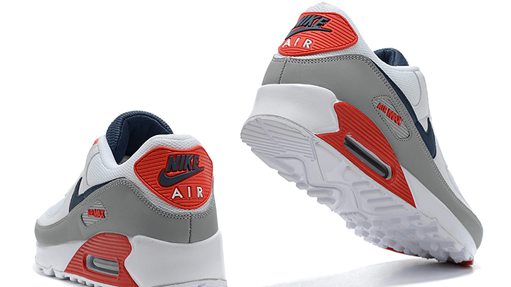 Air max 90 white/red/grey 6