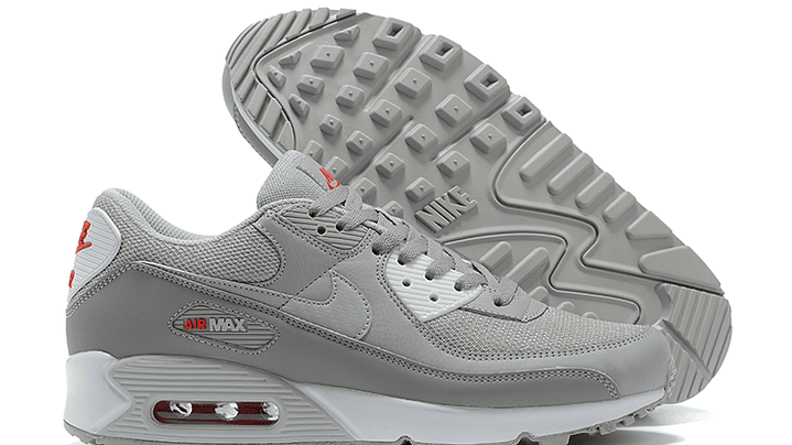 Air max 90 light smoke grey red 3