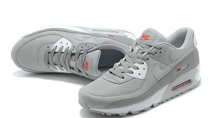 Air max 90 light smoke grey red 4