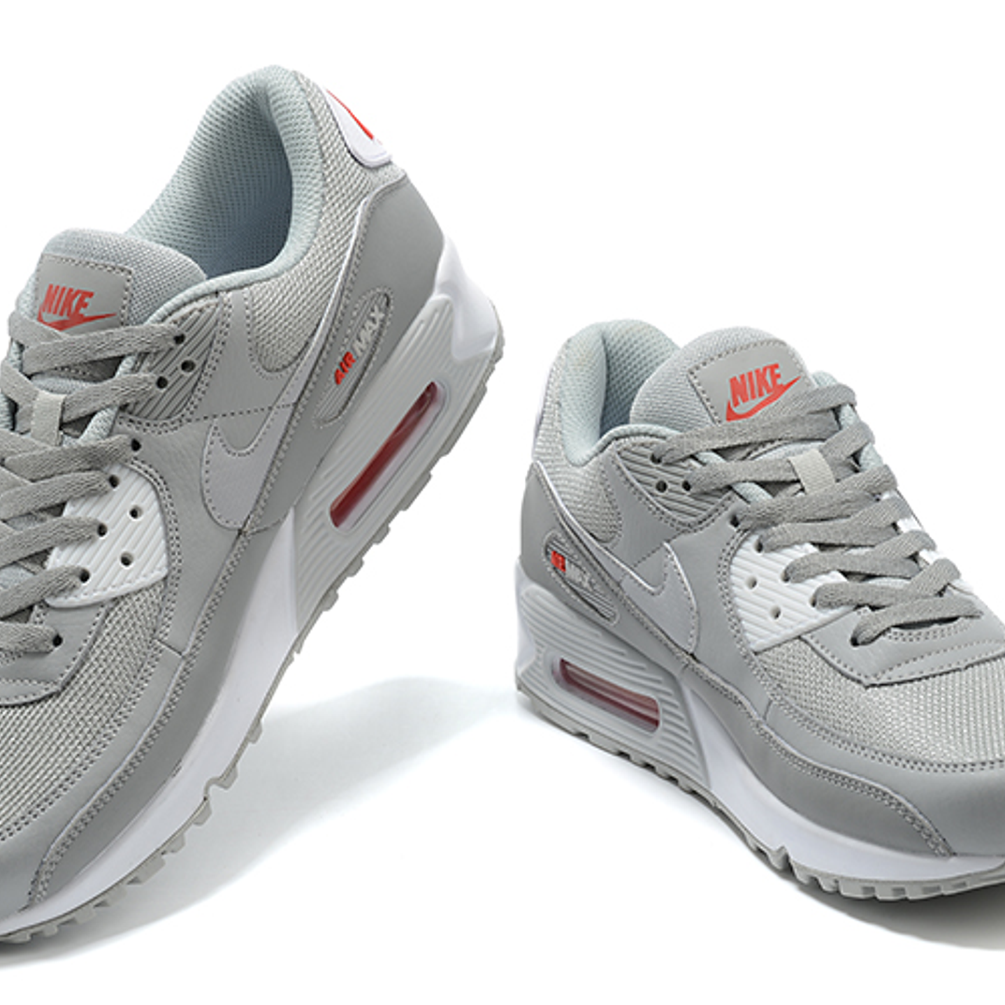 Air max 90 light smoke grey red 5