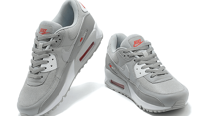 Air max 90 light smoke grey red 5