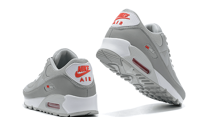 Air max 90 light smoke grey red 6
