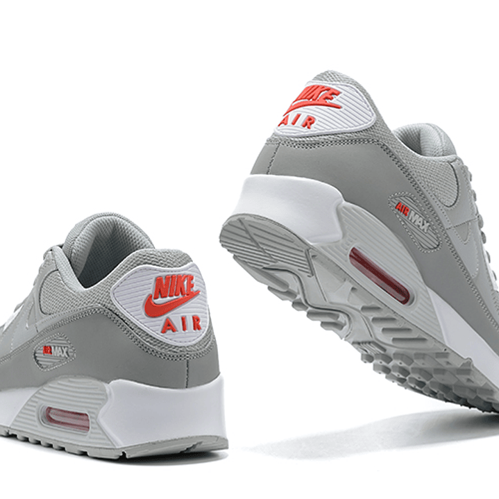 Air max 90 light smoke grey red 6