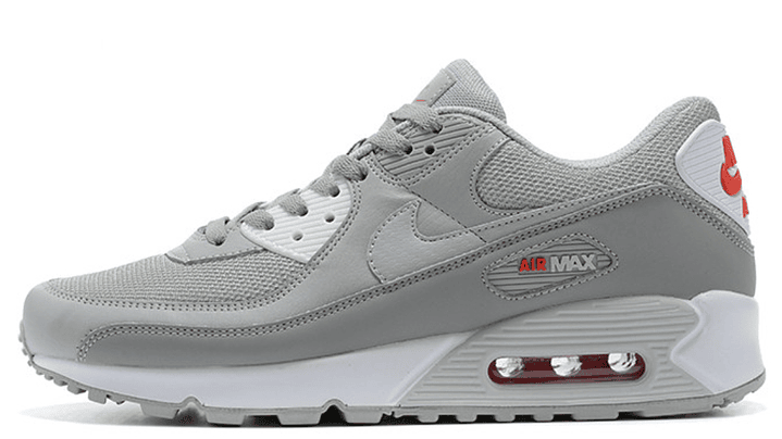 Air max 90 light smoke grey red 1