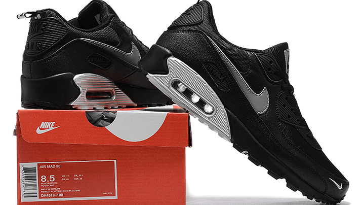 Air max 90 black metallic silver 6