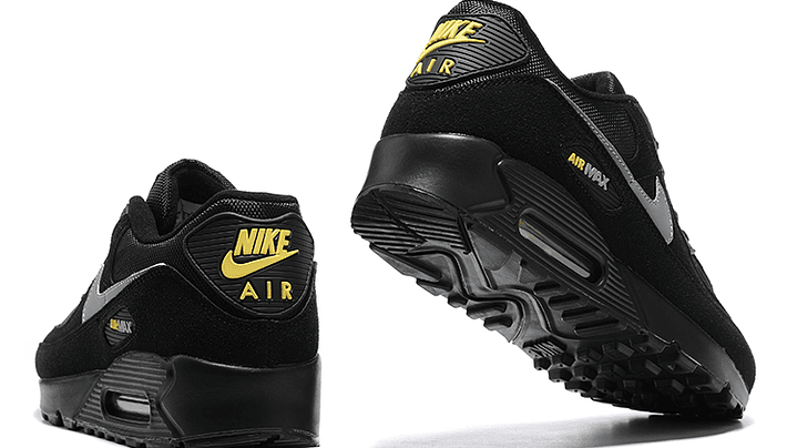 Air max 90 reflective swoosh black yellow 2