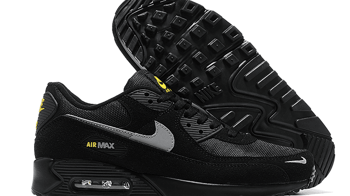 Air max 90 reflective swoosh black yellow 5