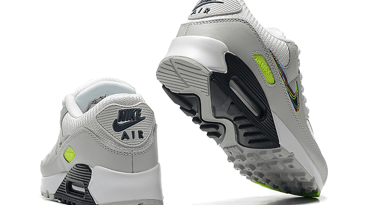 Air max 90 silver grey white 3d swoosh 2