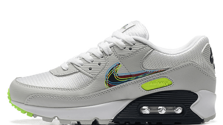 Air max 90 silver grey white 3d swoosh 1