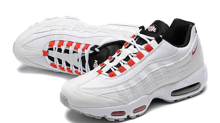 Air max 95 double swoosh light bone habanero red 2