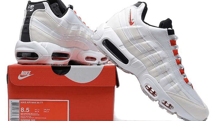 Air max 95 double swoosh light bone habanero red 6