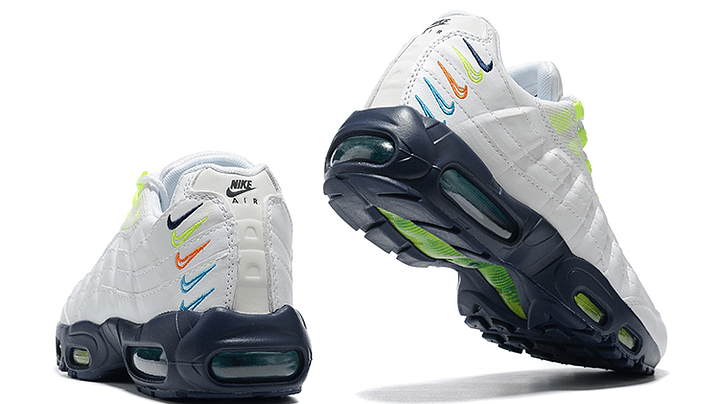 Air max 95 white multi swoosh 2