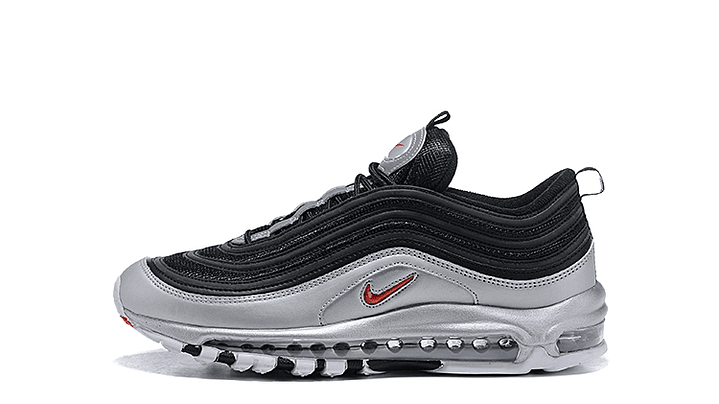 Air max 97 silver black/ red swoosh 1