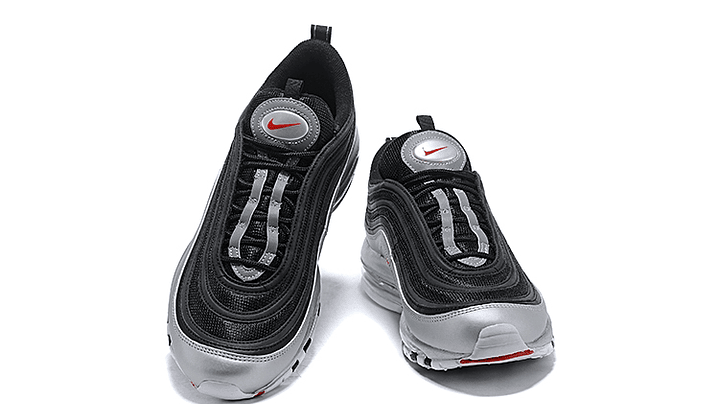 Air max 97 silver black/ red swoosh 4