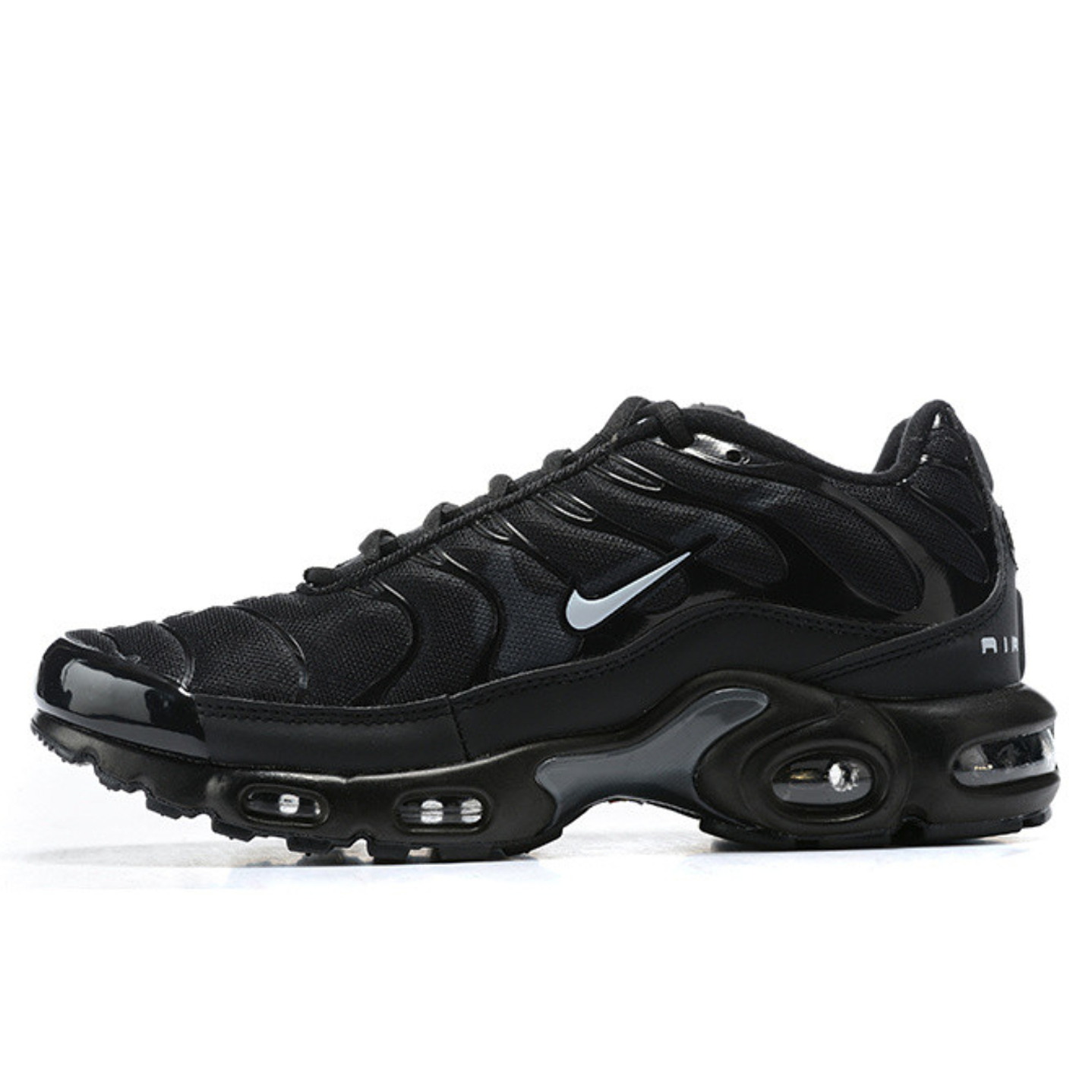 Air max plus TN black swoosh silver 1