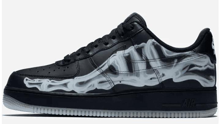 Air Force 1 low skeleton black 1