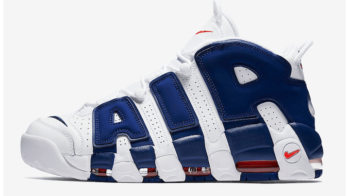 Nike more uptempo white deep royal blue 1