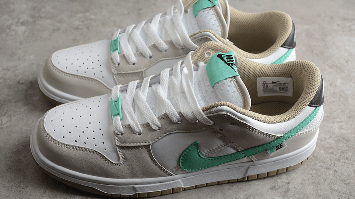 Dunk low split seam white tan mint 5