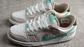 Dunk low split seam white tan mint - Miniatura 5