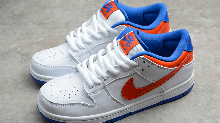 Dunk low SB pro white royal blue orange 5