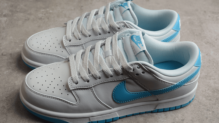 Dunk low pure platinum blue lighting 5