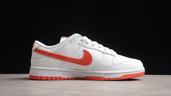 Dunk low white picante red 2
