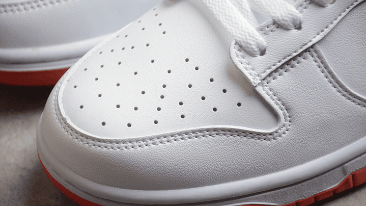 Dunk low white picante red 5