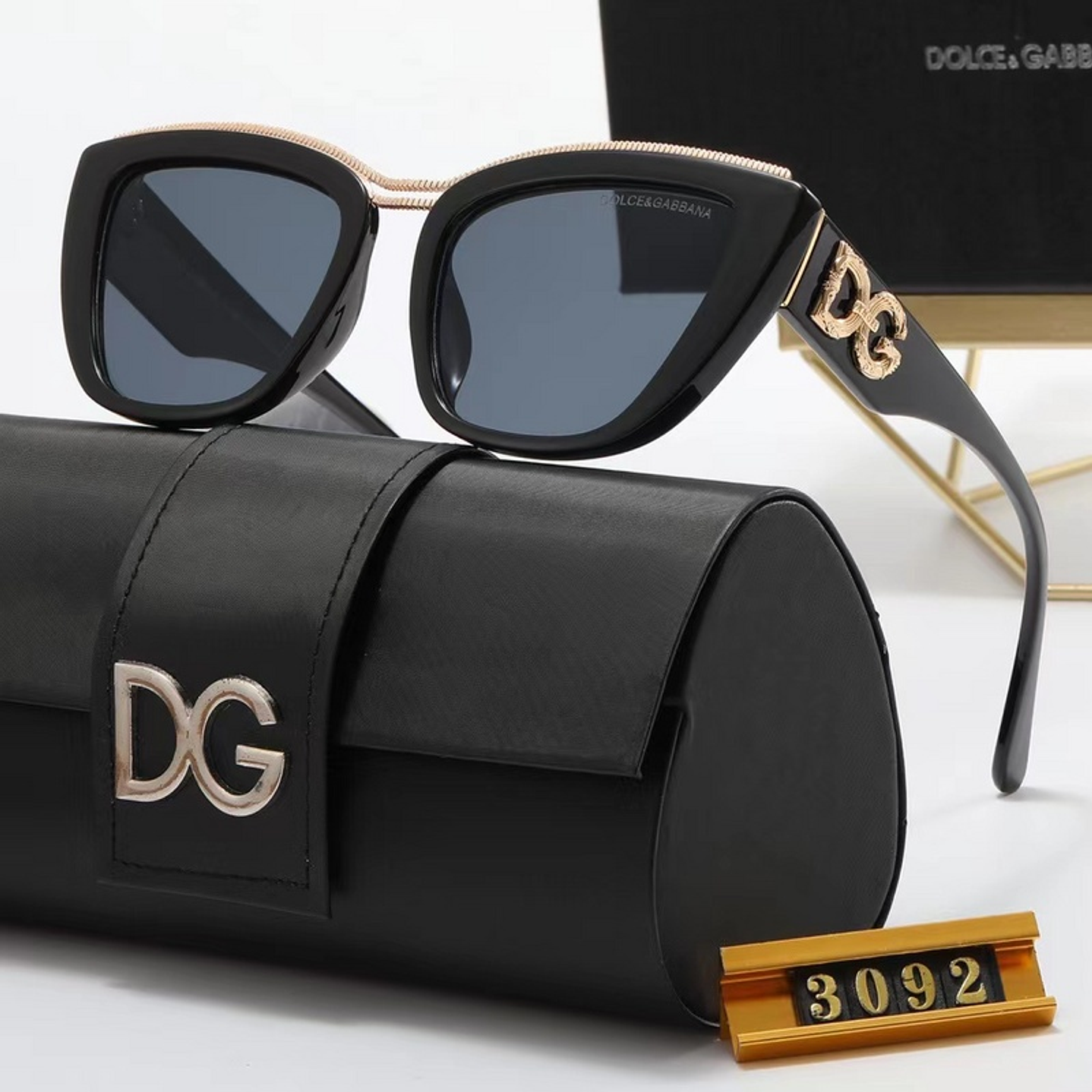 Gafas dolce & Gabanna cat  full black 1