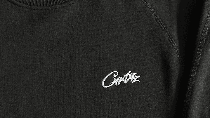Crewneck corteiz negro minimalista  7