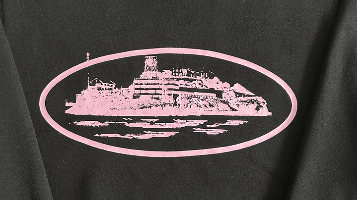 hoodie Corteiz black/pink 2