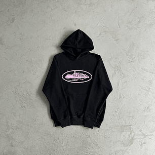 hoodie Corteiz black/pink