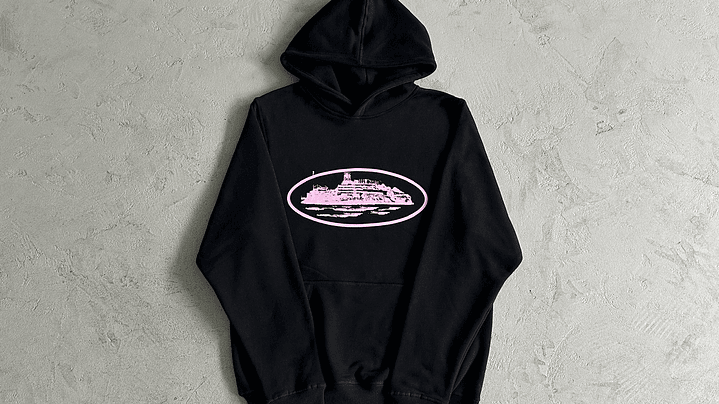 hoodie Corteiz black/pink 1