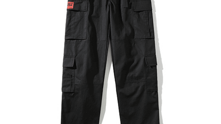 Cargo Corteiz negro/rojo 1