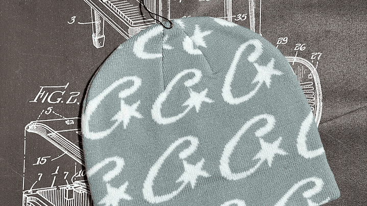 Gorro de lana Corteiz star gris 1