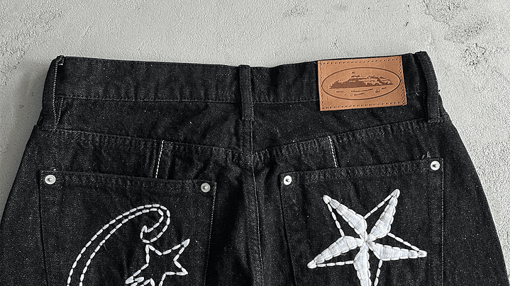 Short denim black Corteiz Star 5