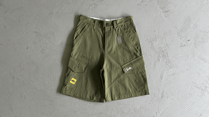 Short Corteiz Slant pocket green  1