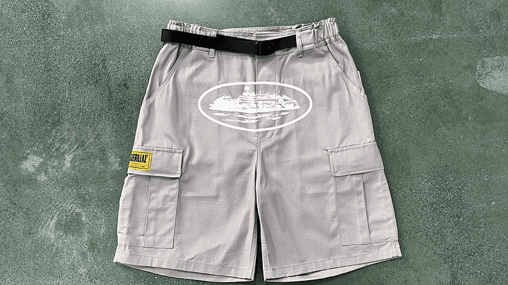 Short Corteiz cargo grey island 1