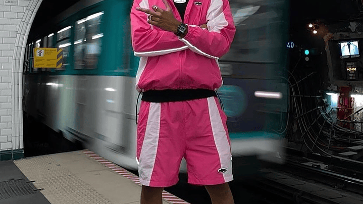 Short Corteiz Slant pocket pink 1