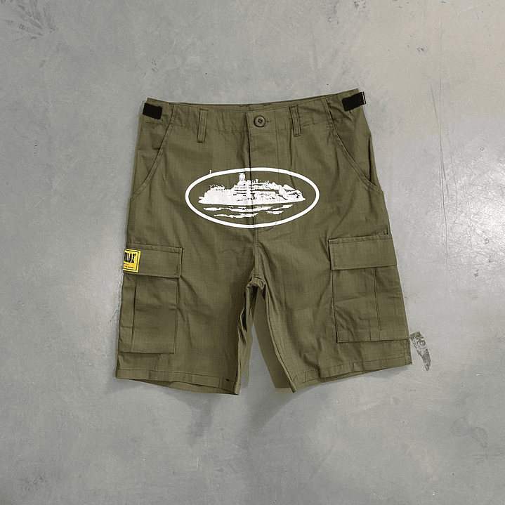 Short Corteiz cargo olive 1