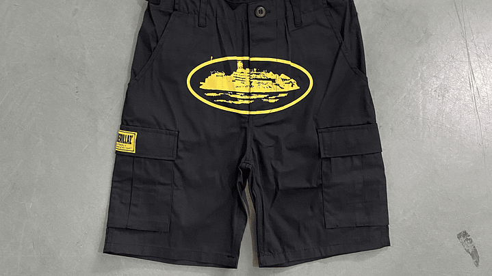 Short Corteiz cargo Guerrillaz black thunder 1