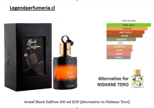 Armaf Black Saffron Edp 100Ml dupes Nishane Tero 1